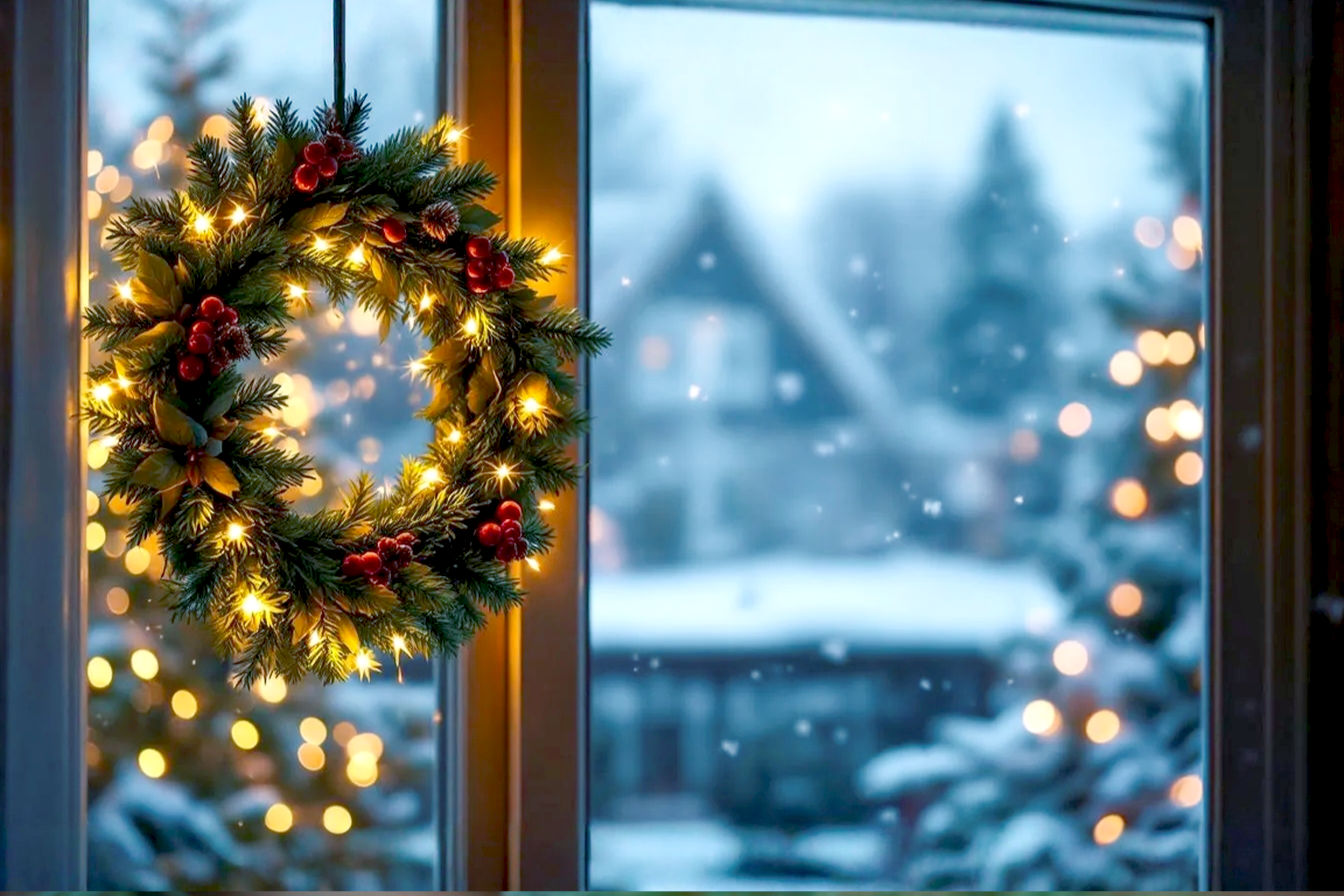 Cozy Glow: The Best Christmas Wreaths Inside Windows for a Warm Holiday Vibe